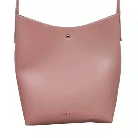 Samara Pink Peony Vegan Leather Medium Shoulder Bag‎ - Picture 1 of 7